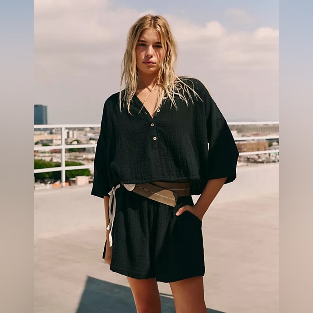 Free People Cyrus Shorts Set - Black